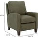 Fremont Oasis Olive Leather Push Thru The Arms Recliner