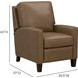 Fremont Hillwood Toffee Leather Push Thru The Arms Recliner