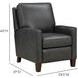 Fremont Elway Dark Gray Leather Push Thru The Arms Recliner