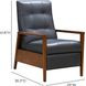 Bridget Santa Fe Ocean Leather Push Thru The Arms Recliner