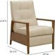 Bridget Cashmere Stone Leather Push Thru The Arms Recliner