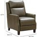 Ledger Oasis Olive Leather Push Thru The Arms Recliner