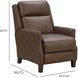 Ledger Oasis Walnut Leather Push Thru The Arms Recliner