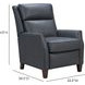 Pryce Santa Fe Ocean Leather Push Thru The Arms Recliner