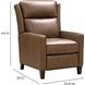 Moore Cashmere Taupe Leather Push Thru The Arms Recliner