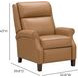 Amber Santa Fe Brandy Leather Push Thru The Arms Recliner