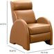 Clair Pretty G Yellow Brown Leather Push Thru The Arms Recliner