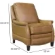 Ashebrooke Shoreham Ponytail Leather Push Thru The Arms Recliner with Nailhead Trim