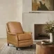Ashebrooke Shoreham Ponytail Leather Push Thru The Arms Recliner with Nailhead Trim