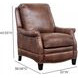 Ashebrooke Wenlock Tawny Leather Push Thru The Arms Recliner with Nailhead Trim