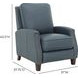 Melrose Santa Fe Ocean Leather Push Thru The Arms Recliner with Nailhead Trim