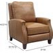 Melrose Shoreham Ponytail Leather Push Thru The Arms Recliner with Nailhead Trim