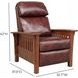 Mission Wenlock Fudge Leather Push Thru The Arms Recliner