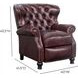 Presidential Wenlock Fudge Leather Push Thru The Arms Recliner with Nailhead Trim