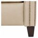 Churchill Cashmere Stone Leather Push Thru The Arms Recliner with Nailhead Trim