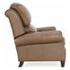 Churchill Cashmere Taupe Leather Push Thru The Arms Recliner with Nailhead Trim