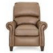 Churchill Cashmere Taupe Leather Push Thru The Arms Recliner with Nailhead Trim