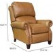 Churchill Shoreham Ponytail Leather Push Thru The Arms Recliner with Nailhead Trim