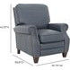 Briarwood Santa Fe Ocean Leather Push Thru The Arms Recliner with Nailhead Trim