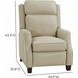 Nixon Barone Parchment Leather Push Thru The Arms Recliner