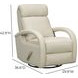 Harlee Troy Cream Leather Swivel Glider Recliner