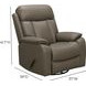 Mac Lynn Smokey Gray Leather Swivel Glider Recliner