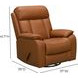 Mac Caleigh Sand Leather Swivel Glider Recliner