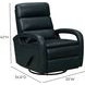 Nick Ryegate Sapphire Blue Leather Swivel Glider Recliner