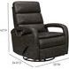 Nick Ryegate Gray Leather Swivel Glider Recliner