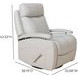 Duffy Gable Dove Leather Swivel Glider Recliner