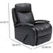 Duffy Ryegate Gray Leather Swivel Glider Recliner