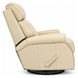 Crews Cashmere Stone Leather Swivel Glider Recliner with Nailhead Trim
