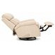 Crews Cashmere Stone Leather Swivel Glider Recliner with Nailhead Trim