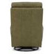 Crews Oasis Olive Leather Swivel Glider Recliner with Nailhead Trim