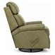 Crews Oasis Olive Leather Swivel Glider Recliner with Nailhead Trim