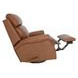 Crews Dobbs Saddle Leather Swivel Glider Recliner with Nailhead Trim