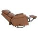 Crews Dobbs Saddle Leather Swivel Glider Recliner with Nailhead Trim