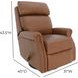 Crews Dobbs Saddle Leather Swivel Glider Recliner with Nailhead Trim