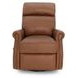 Crews Dobbs Saddle Leather Swivel Glider Recliner with Nailhead Trim