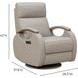 Pratt Gable Dove Leather Swivel Glider Power Recliner with Power Lumbar and USB Charging