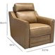 Lara Hillwood Toffee Leather Dual Power Recliner with Power Tilt Headrest and USB Charging