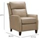 Pryce Cashmere Stone Leather Power Recliner with Power Headrest and USB Charging