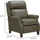 Amber Oasis Olive Leather Dual Power Recliner with Power Headrest and USB Charging
