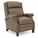 Barrett Cashmere Taupe Leather Lounge Power Recliner with USB Charging and Nailhead Trim