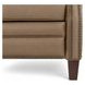 Barrett Cashmere Taupe Leather Lounge Power Recliner with USB Charging and Nailhead Trim