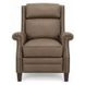 Barrett Cashmere Taupe Leather Lounge Power Recliner with USB Charging and Nailhead Trim