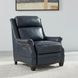 Warrendale Shoreham Blue Leather Power Recliner with Nailhead Trim and USB Charging