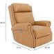 Blair Santa Fe Brandy Leather Power Recliner with Nailhead Trim and USB Charging