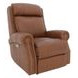 Blair Dobbs Saddle Leather Power Recliner with Nailhead Trim and USB Charging