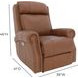 Blair Dobbs Saddle Leather Power Recliner with Nailhead Trim and USB Charging